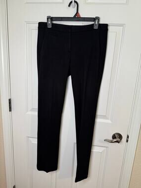 Theory Slim Tailored Treeca Stretch Pants Pockets Classic Pants Black 8